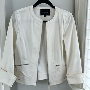 Lafayette 148 ivory/white jacket